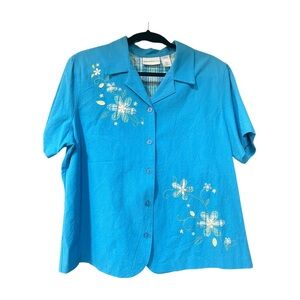 2 pieceALFRED DUNNER STUNNER embellished short sleeve w/pants